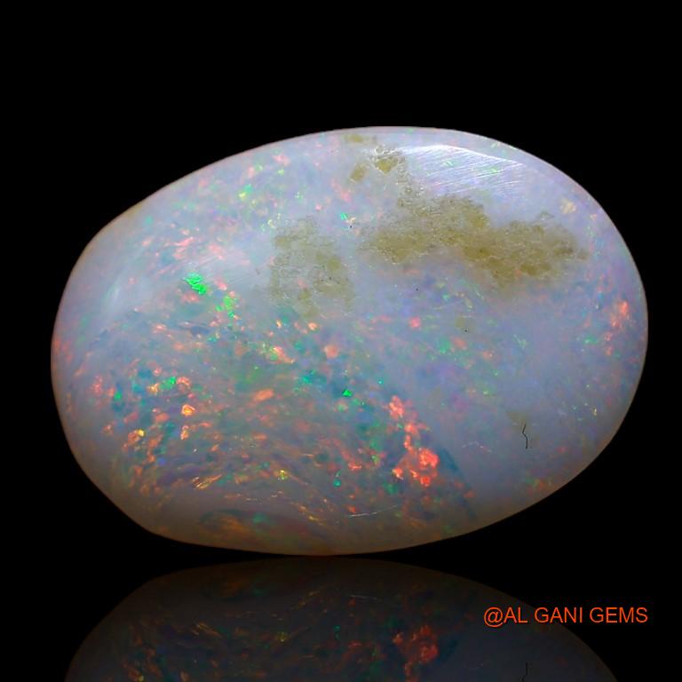 Natural Fire Opal Gemstone 5.35 Cts Loose Oval Cabochon From Australia 18x12x3 mm A-947