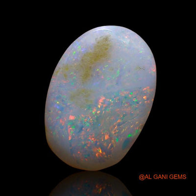 Natural Fire Opal Gemstone 5.35 Cts Loose Oval Cabochon From Australia 18x12x3 mm A-947