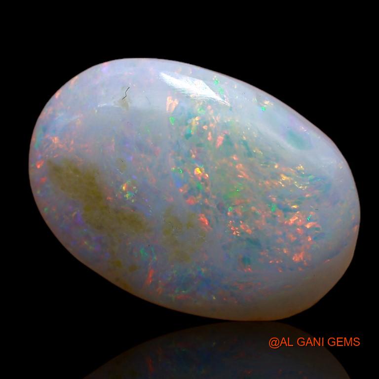 Natural Fire Opal Gemstone 5.35 Cts Loose Oval Cabochon From Australia 18x12x3 mm A-947