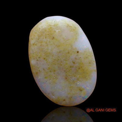 Natural Fire Opal Gemstone 5.35 Cts Loose Oval Cabochon From Australia 18x12x3 mm A-947