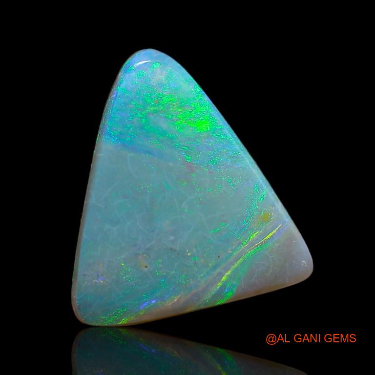 4.55 Cts Natural Australian Fire Opal Trillion Cabochon Loose Gemstone For Jewelry 16x13x3 mm A-948