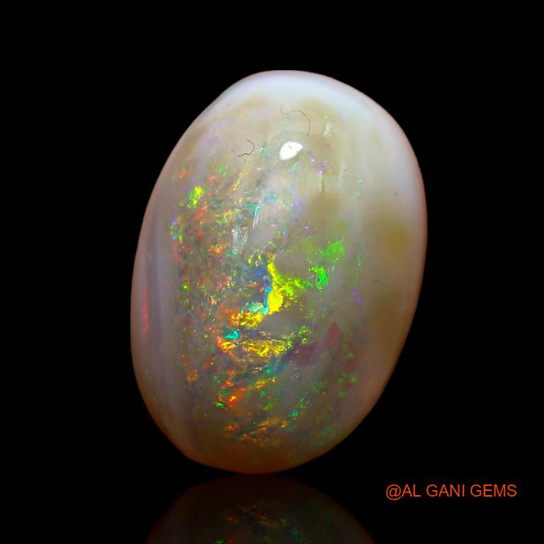 Natural Fire Opal Gemstone 9.00 Cts Loose Oval Cabochon From Australia 16x11x8 mm A-949