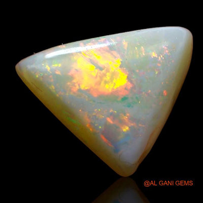 6.65 Cts Natural Australian Fire Opal Loose Gemstone Trillion Cabochon 15x11x7 mm A-953
