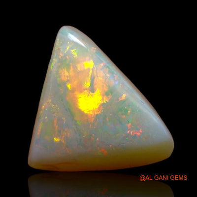 6.65 Cts Natural Australian Fire Opal Loose Gemstone Trillion Cabochon 15x11x7 mm A-953