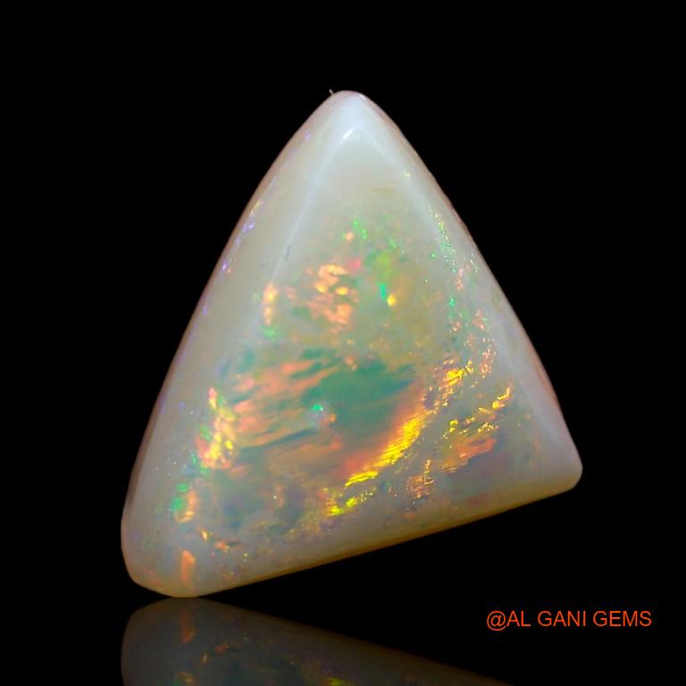 6.65 Cts Natural Australian Fire Opal Loose Gemstone Trillion Cabochon 15x11x7 mm A-953