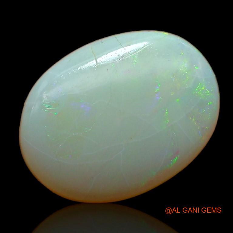 5.75 Cts Unheated Australian Fire Opal Loose Gemstone Oval Cabochon Natural 14x10x5 mm A-958