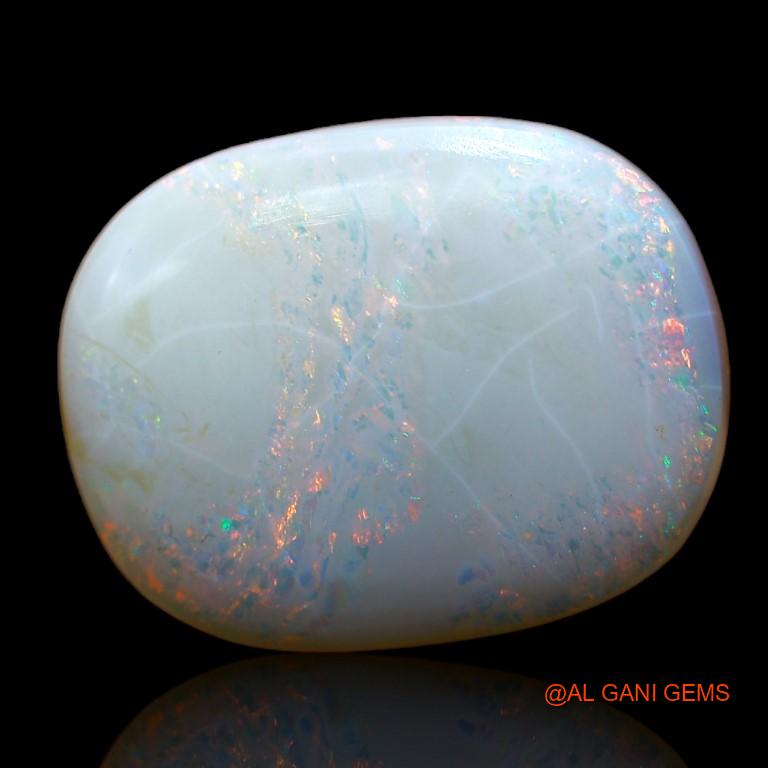 8.75 Cts Unheated Australian Fire Opal Loose Gemstone Oval Cabochon Natural 17x14x4 mm A-961