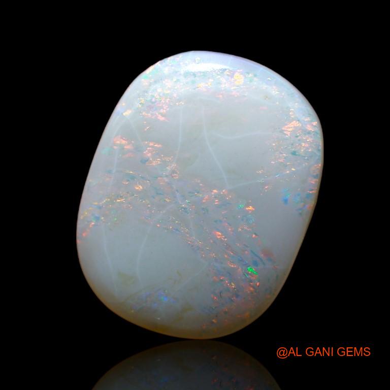 8.75 Cts Unheated Australian Fire Opal Loose Gemstone Oval Cabochon Natural 17x14x4 mm A-961
