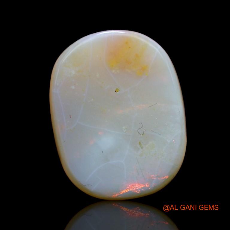 8.75 Cts Unheated Australian Fire Opal Loose Gemstone Oval Cabochon Natural 17x14x4 mm A-961