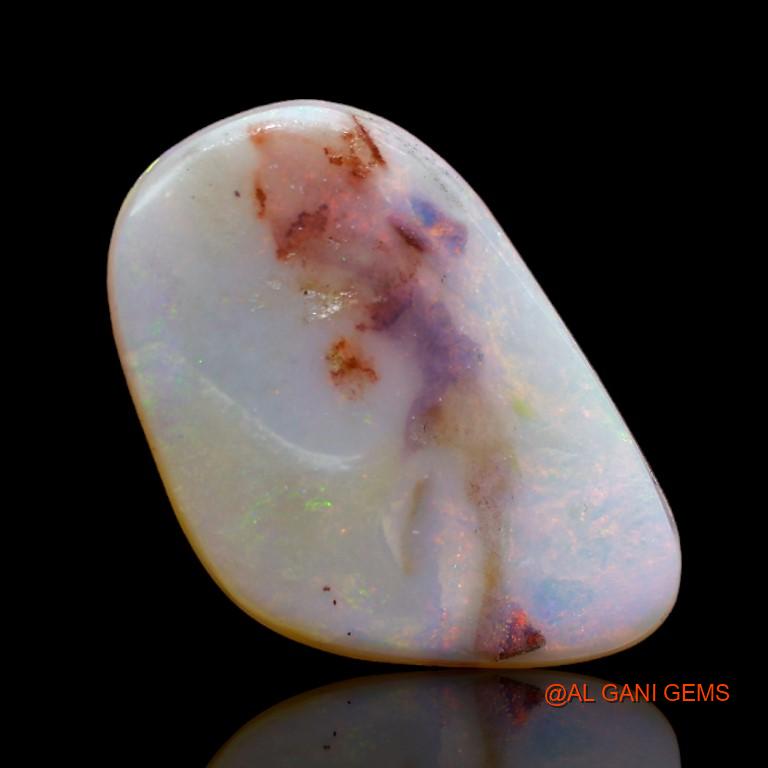 5.15 Cts Natural Australian Fire Opal Loose Gemstone Fancy Cabochon 18x11x3 mm A-969