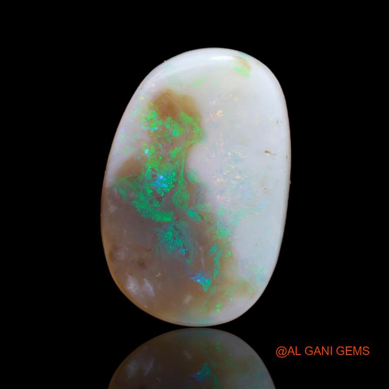 17.90 Cts Natural Australian Fire Opal Loose Gemstone Fancy Cabochon 23x15x6 mm A-96