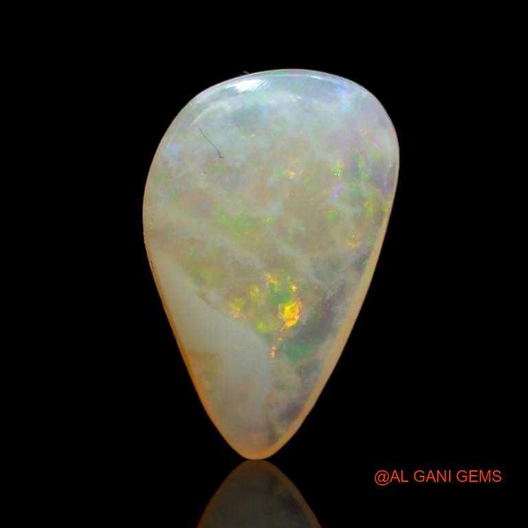Natural Fire Opal Gemstone 4.65 Cts Loose Pear Cabochon From Australia 17x10x4 mm A-979
