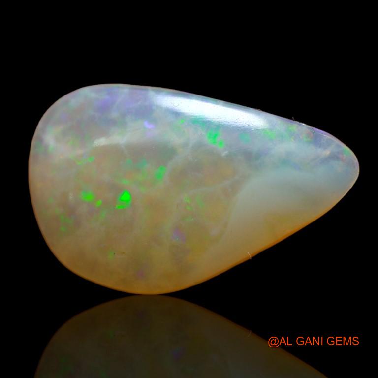 Natural Fire Opal Gemstone 4.65 Cts Loose Pear Cabochon From Australia 17x10x4 mm A-979