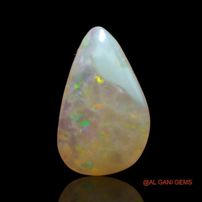 Natural Fire Opal Gemstone 4.65 Cts Loose Pear Cabochon From Australia 17x10x4 mm A-979