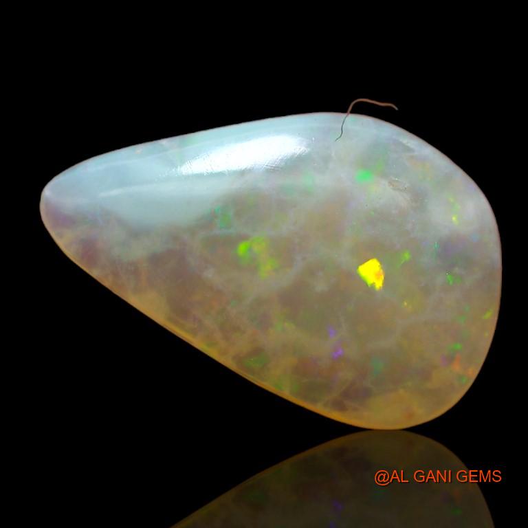 Natural Fire Opal Gemstone 4.65 Cts Loose Pear Cabochon From Australia 17x10x4 mm A-979