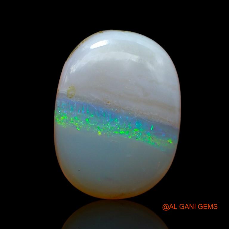 10.80 Cts Unheated Australian Fire Opal Loose Gemstone Oval Cabochon Natural 18x14x6 mm A-986