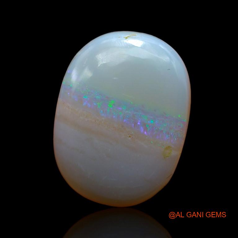 10.80 Cts Unheated Australian Fire Opal Loose Gemstone Oval Cabochon Natural 18x14x6 mm A-986