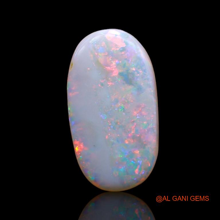 3.85 Cts Natural Australian Fire Opal Loose Gemstone Oval Cabochon 18x10x2 mm A-996