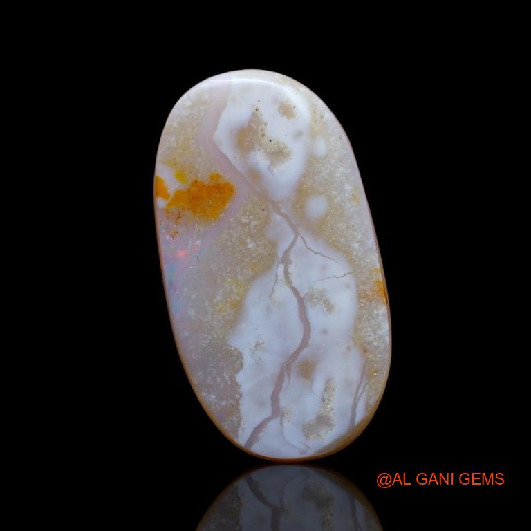 3.85 Cts Natural Australian Fire Opal Loose Gemstone Oval Cabochon 18x10x2 mm A-996
