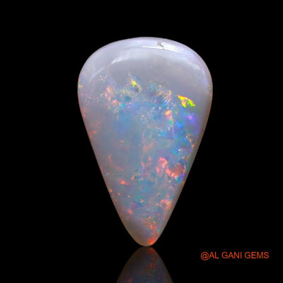 3.20 Cts Unheated Australian Fire Opal Loose Gemstone Pear Cabochon Natural 18x11x2 mm A-999