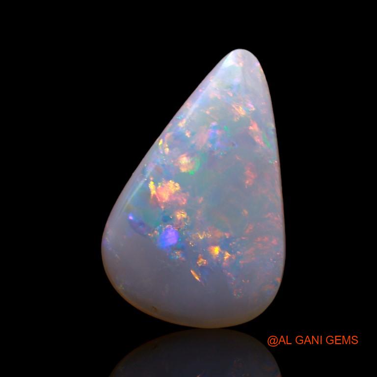 3.20 Cts Unheated Australian Fire Opal Loose Gemstone Pear Cabochon Natural 18x11x2 mm A-999