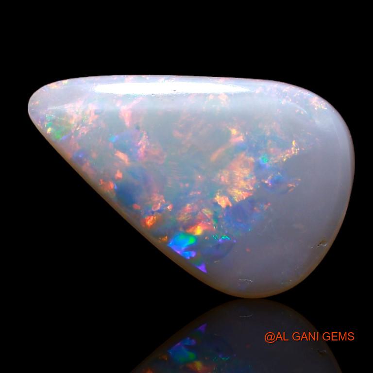 3.20 Cts Unheated Australian Fire Opal Loose Gemstone Pear Cabochon Natural 18x11x2 mm A-999
