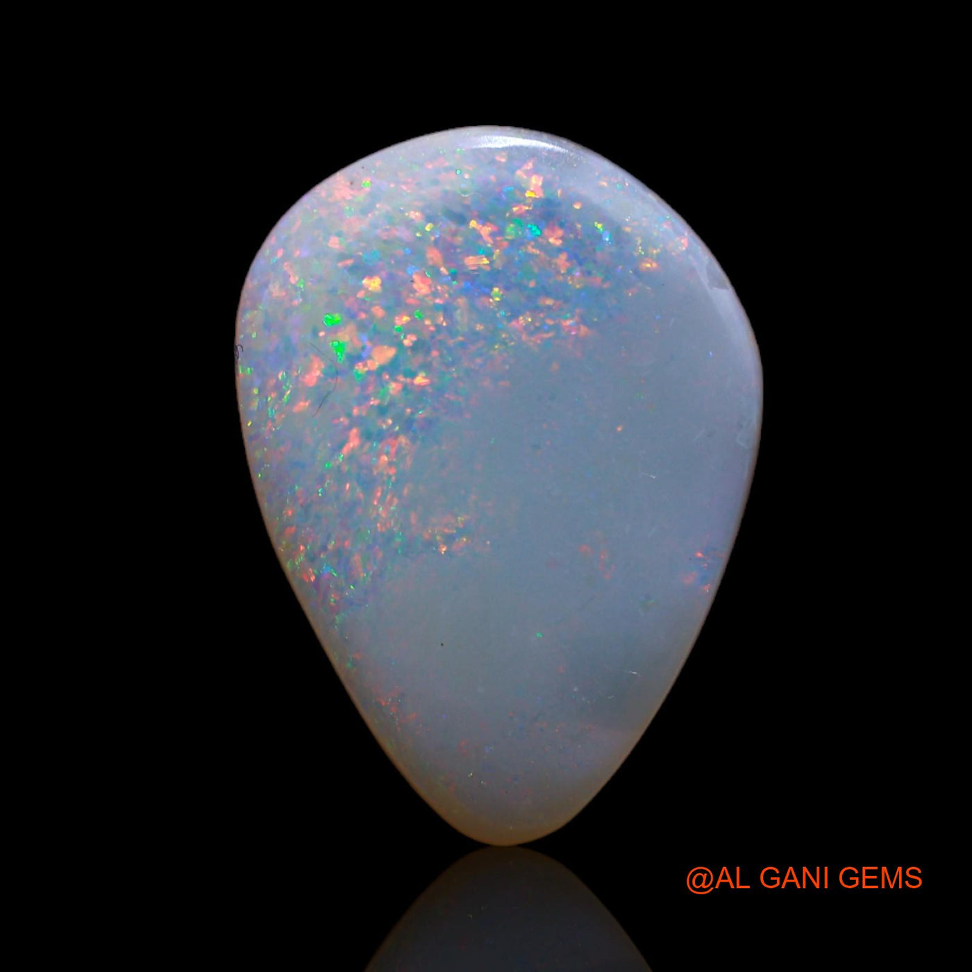 5.30 Cts Natural Australian Fire Opal Loose Gemstone Pear Cabochon 17x12x3 mm AB-100
