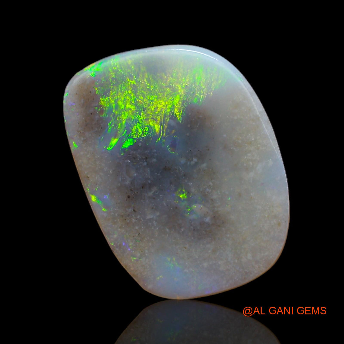 6.10 Cts Natural Australian Fire Opal Loose Gemstone Fancy Cabochon 18x13x3 mm AB-101