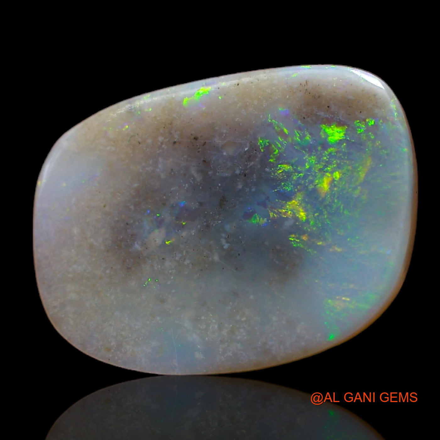 6.10 Cts Natural Australian Fire Opal Loose Gemstone Fancy Cabochon 18x13x3 mm AB-101