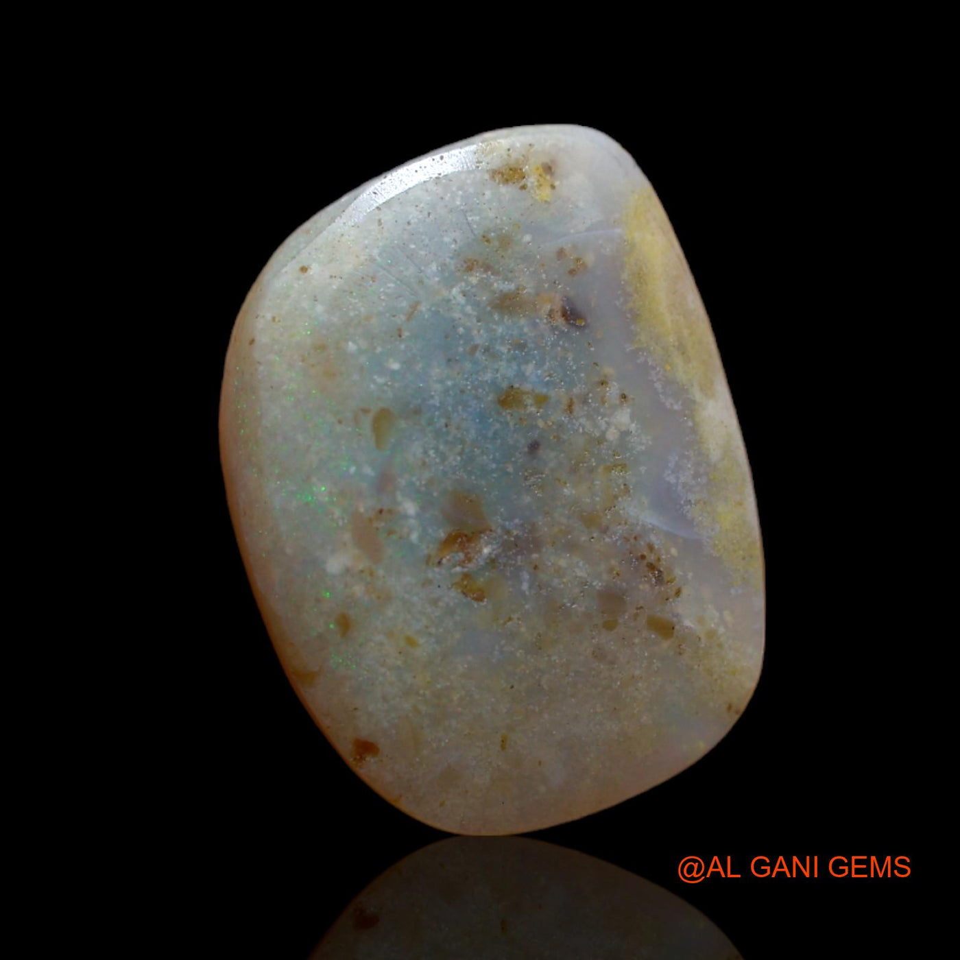 6.10 Cts Natural Australian Fire Opal Loose Gemstone Fancy Cabochon 18x13x3 mm AB-101