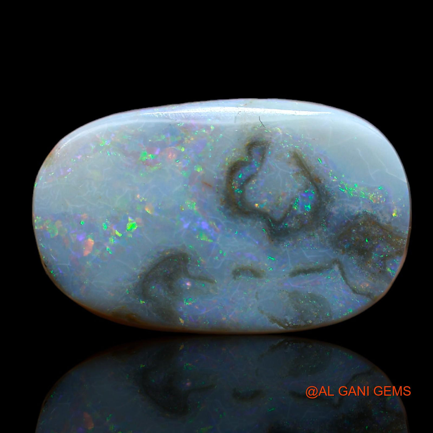 10.50 Cts Natural Australian Fire Opal Loose Gemstone Oval Cabochon 18x11x6 mm AB-103