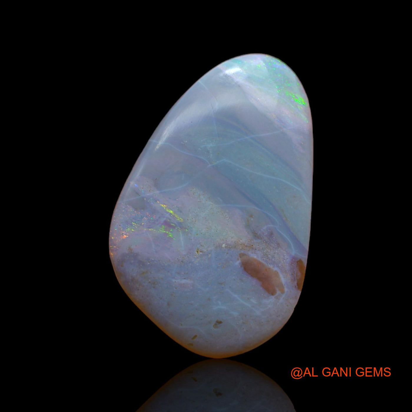 5.80 Cts Natural Australian Fire Opal Fancy Cabochon Loose Gemstone For Jewelry 22x14x2 mm AB-105