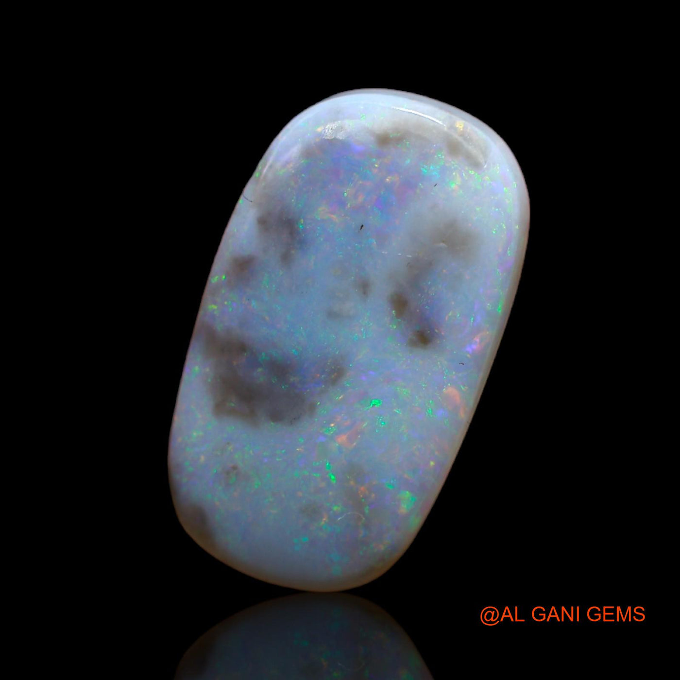 7.70 Cts Unheated Australian Fire Opal Loose Gemstone Oval Cabochon Natural 19x11x5 mm AB-107