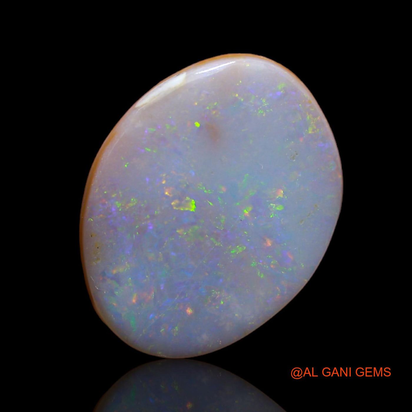 Natural Untreated Fire Opal Loose Gemstone Fancy Cabochon From Australia 7.10 Cts 13x12x4 mm AB-111