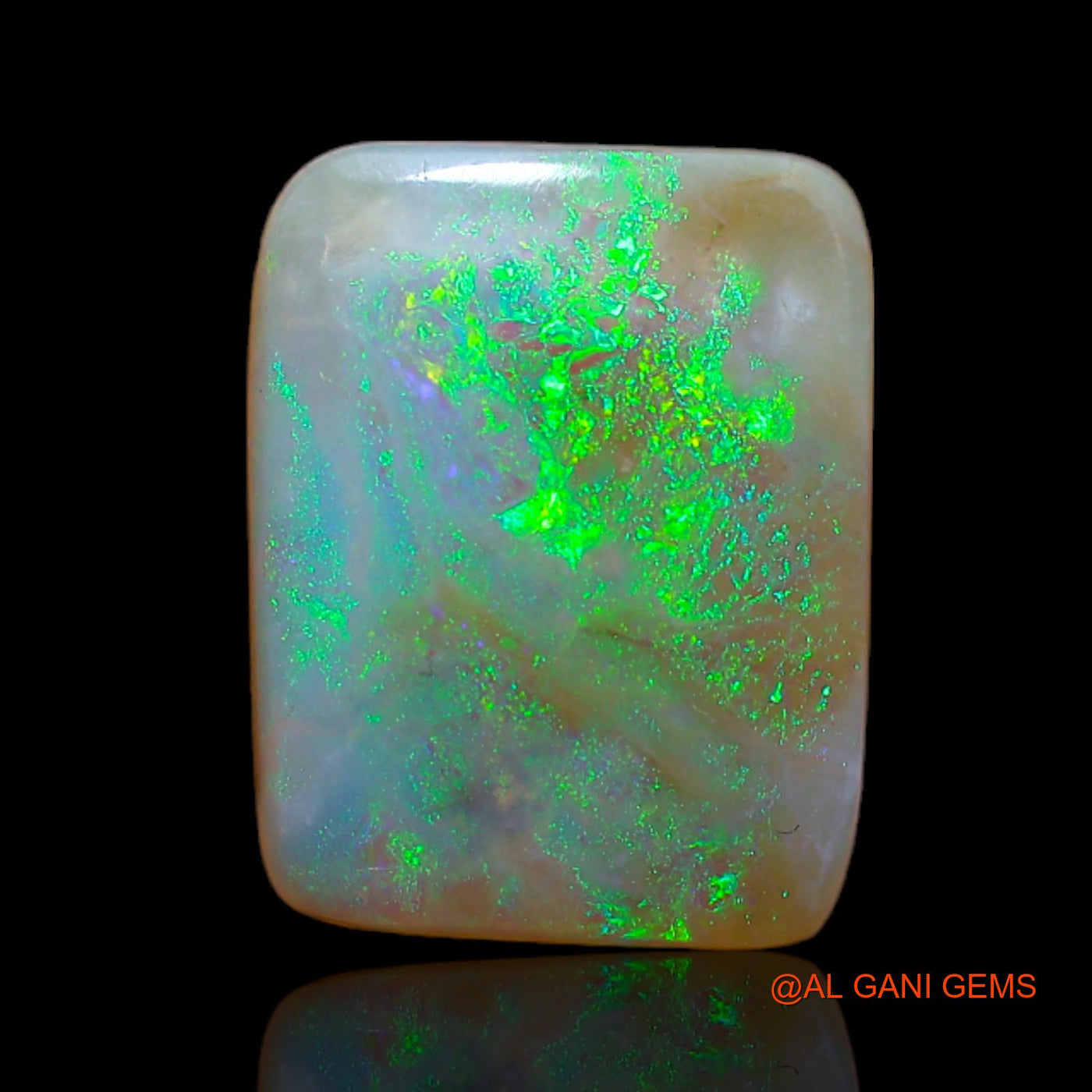 5.45 Cts Natural Australian Fire Opal Loose Gemstone Square Cabochon 14x11x4 mm AB-112