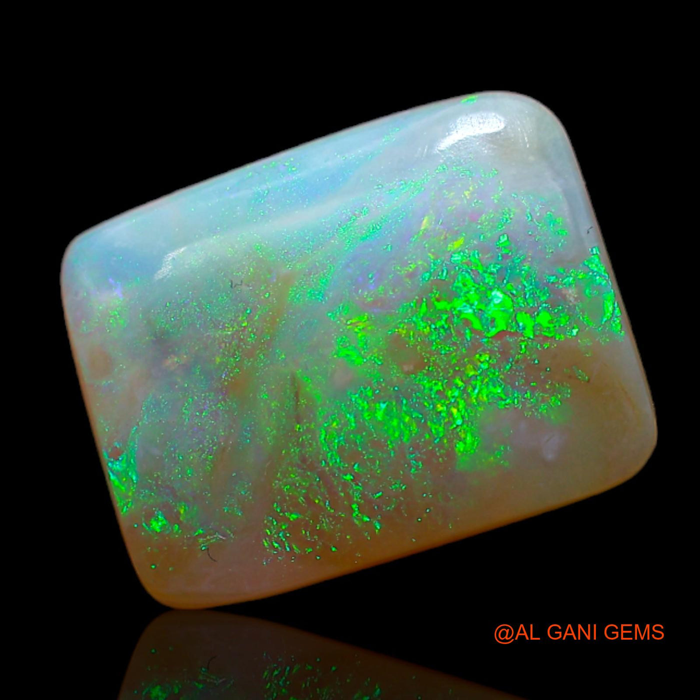 5.45 Cts Natural Australian Fire Opal Loose Gemstone Square Cabochon 14x11x4 mm AB-112