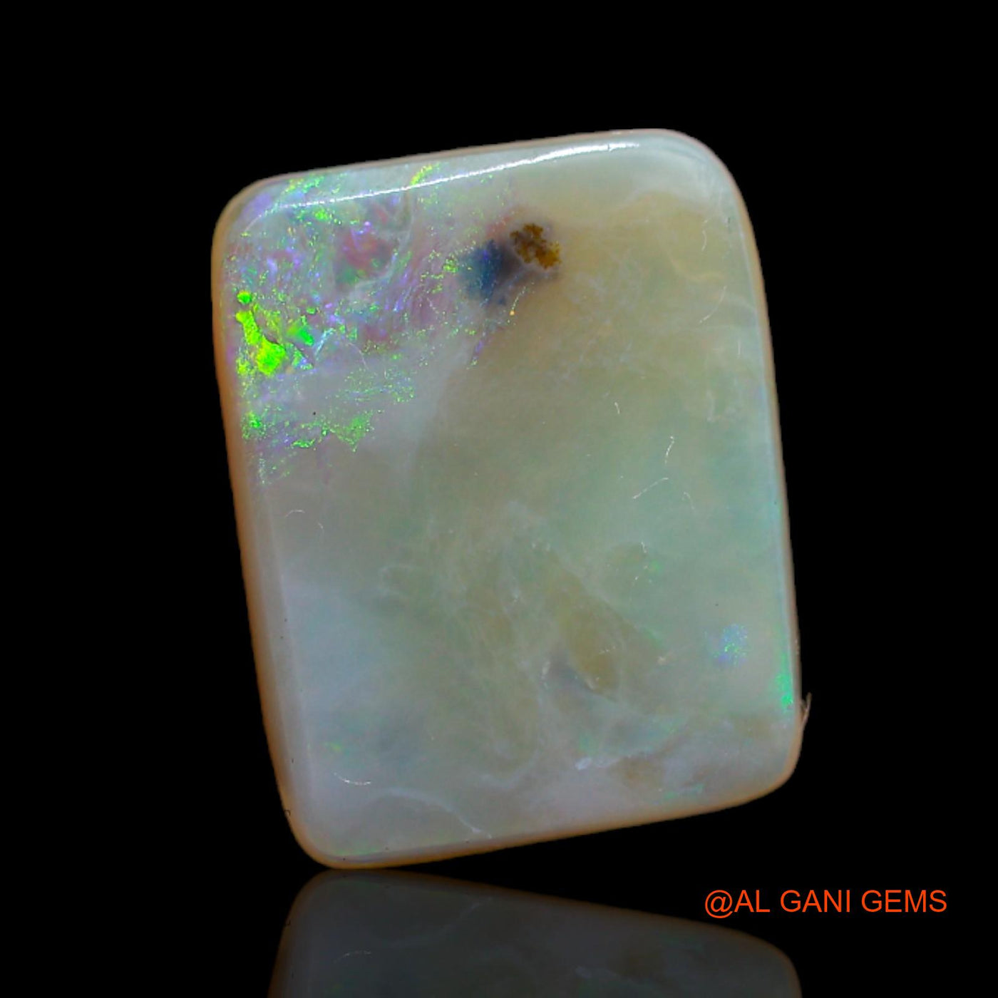 5.45 Cts Natural Australian Fire Opal Loose Gemstone Square Cabochon 14x11x4 mm AB-112