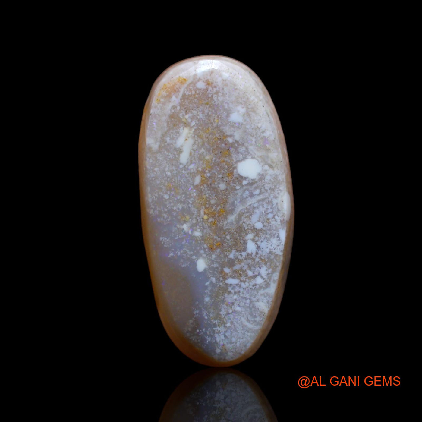 8.65 Cts Unheated Australian Fire Opal Loose Gemstone Fancy Cabochon Natural 20x10x5 mm AB-113