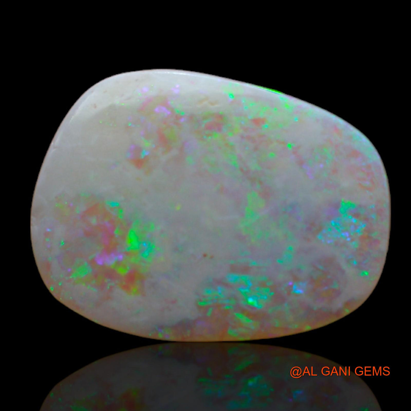 3.40 Cts Natural Australian Fire Opal Loose Gemstone Fancy Cabochon 16x12x2 mm AB-115