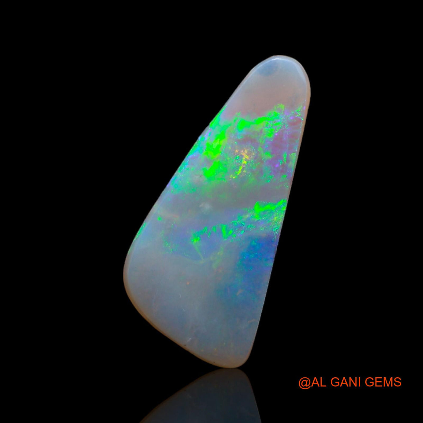 3.85 Cts Natural Australian Fire Opal Loose Gemstone Fancy Cabochon 21x9x2 mm AB-122