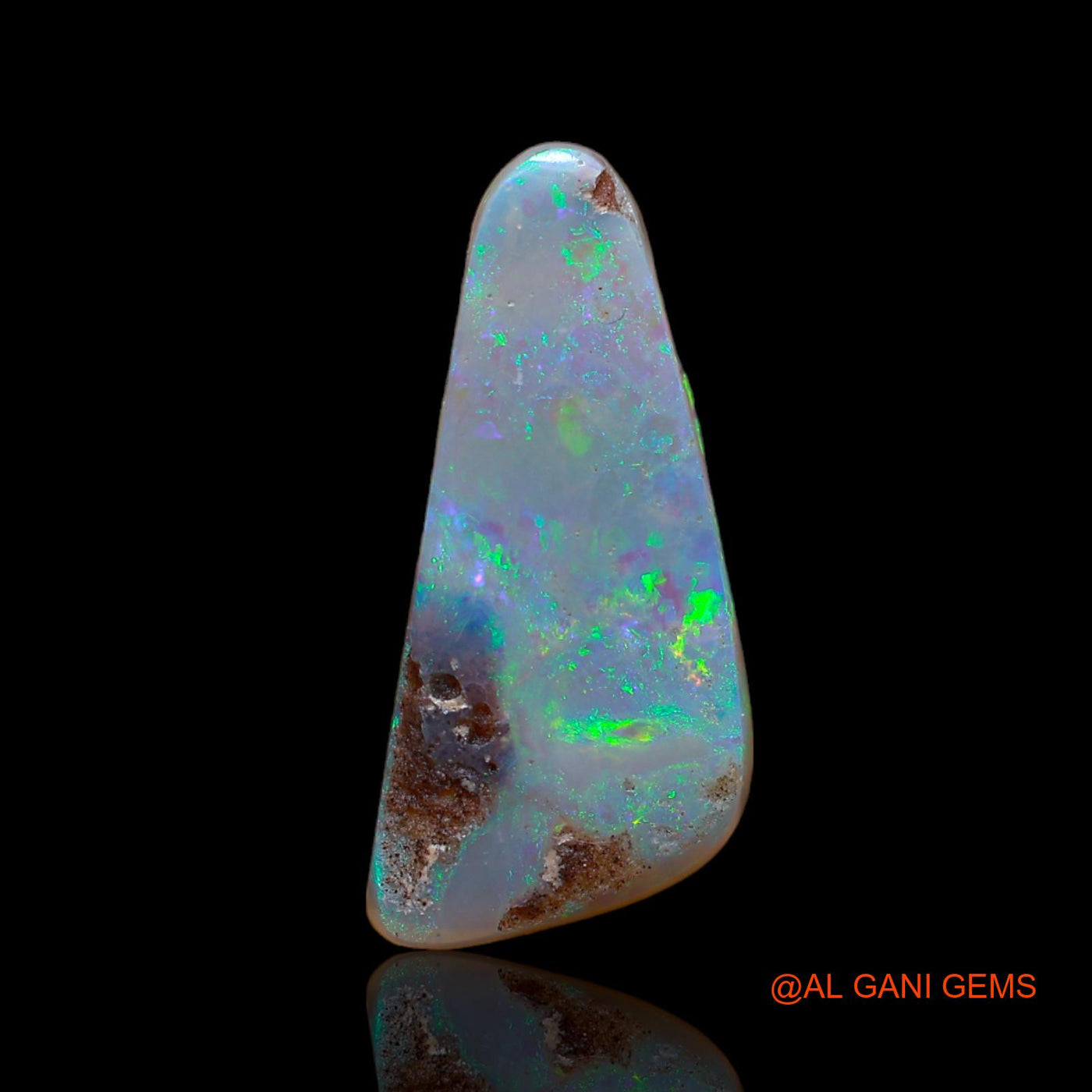 3.85 Cts Natural Australian Fire Opal Loose Gemstone Fancy Cabochon 21x9x2 mm AB-122