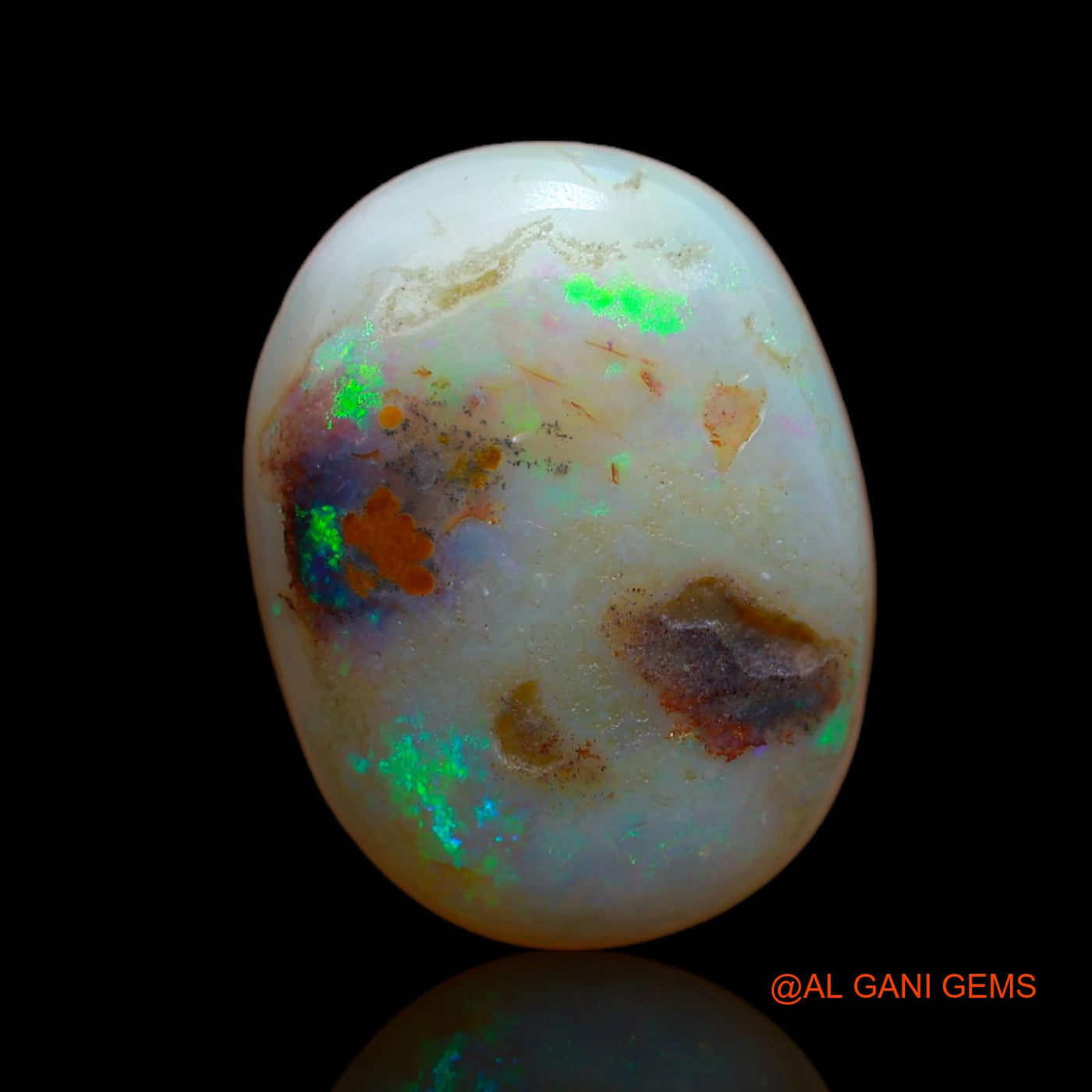 7.80 Cts Natural Australian Fire Opal Loose Gemstone Oval Cabochon 17x13x5 mm AB-126