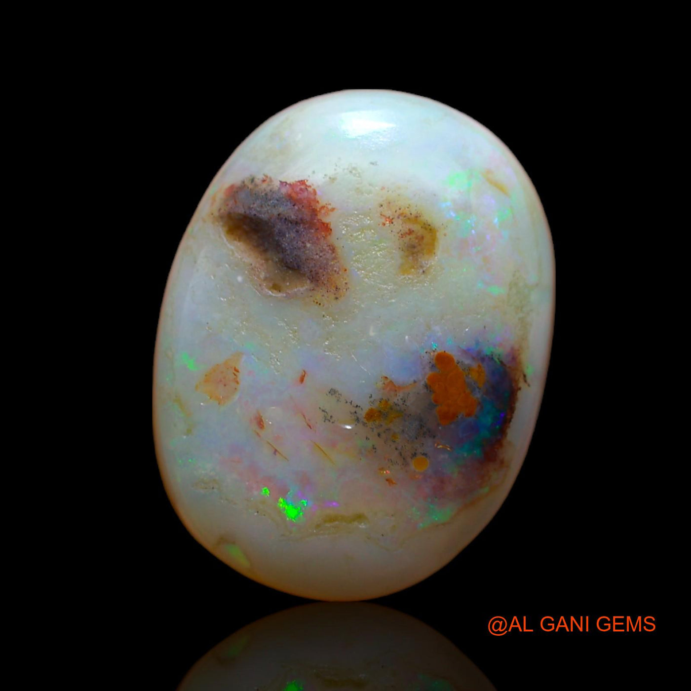 7.80 Cts Natural Australian Fire Opal Loose Gemstone Oval Cabochon 17x13x5 mm AB-126
