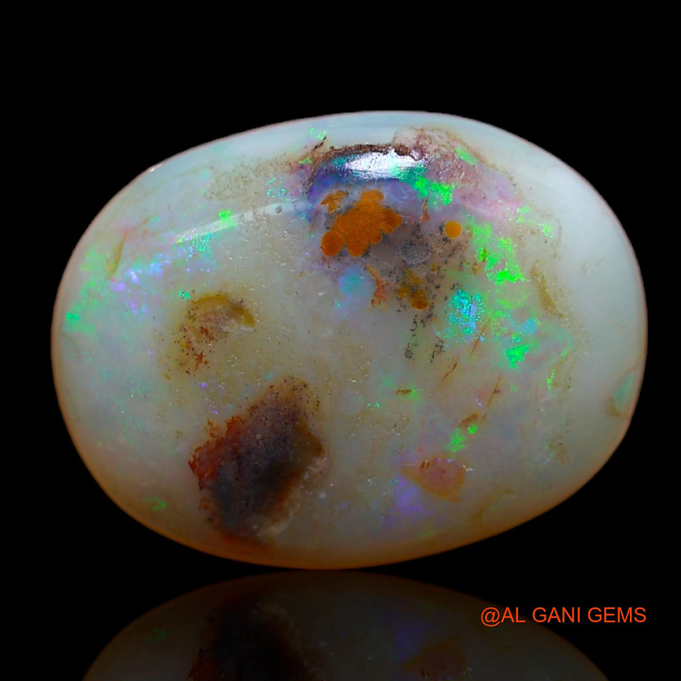 7.80 Cts Natural Australian Fire Opal Loose Gemstone Oval Cabochon 17x13x5 mm AB-126