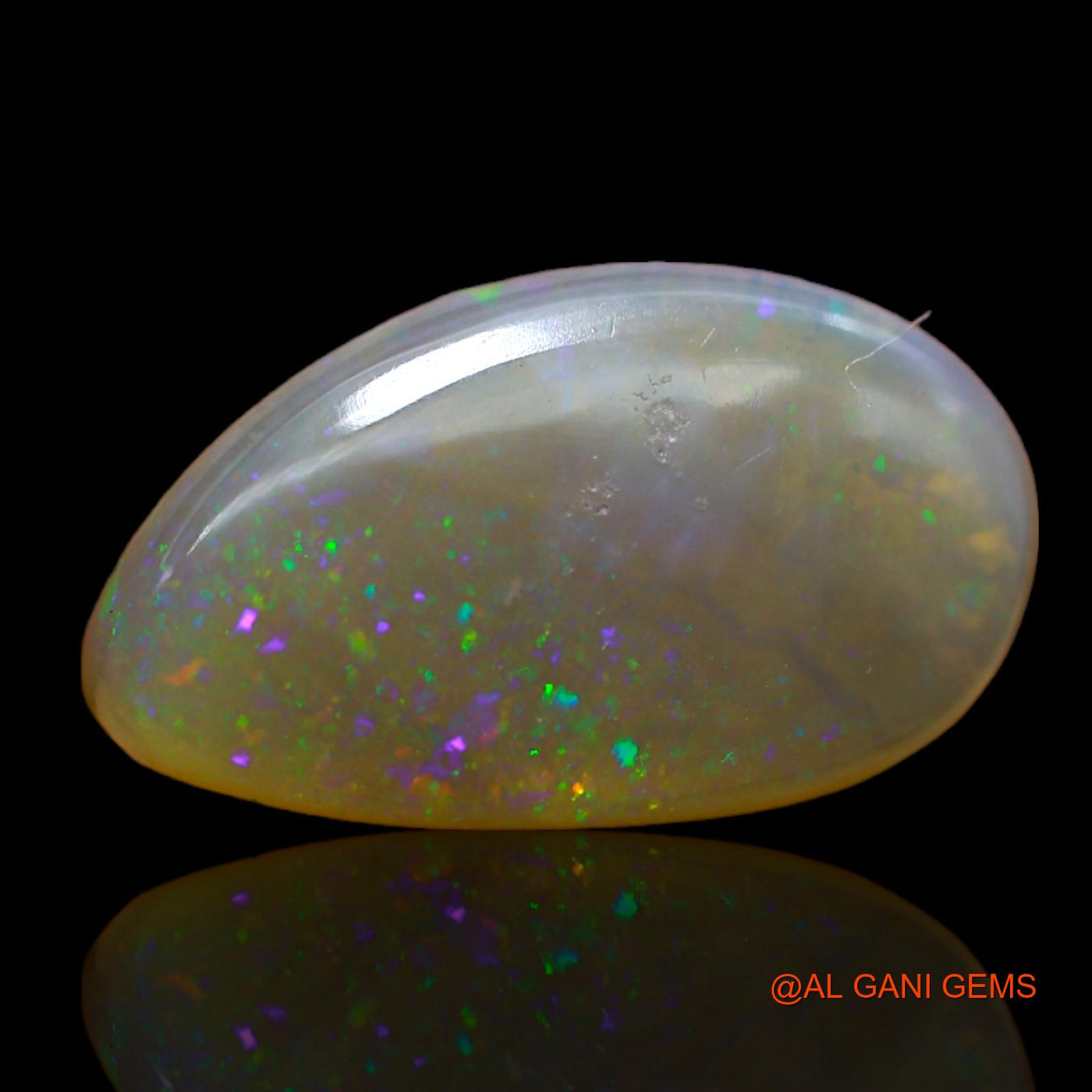 Natural Fire Opal Gemstone 6.05 Cts Loose Fancy Cabochon From Australia 19x11x4 mm AB-130