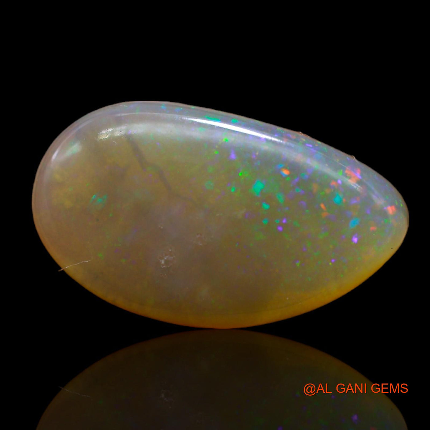 Natural Fire Opal Gemstone 6.05 Cts Loose Fancy Cabochon From Australia 19x11x4 mm AB-130