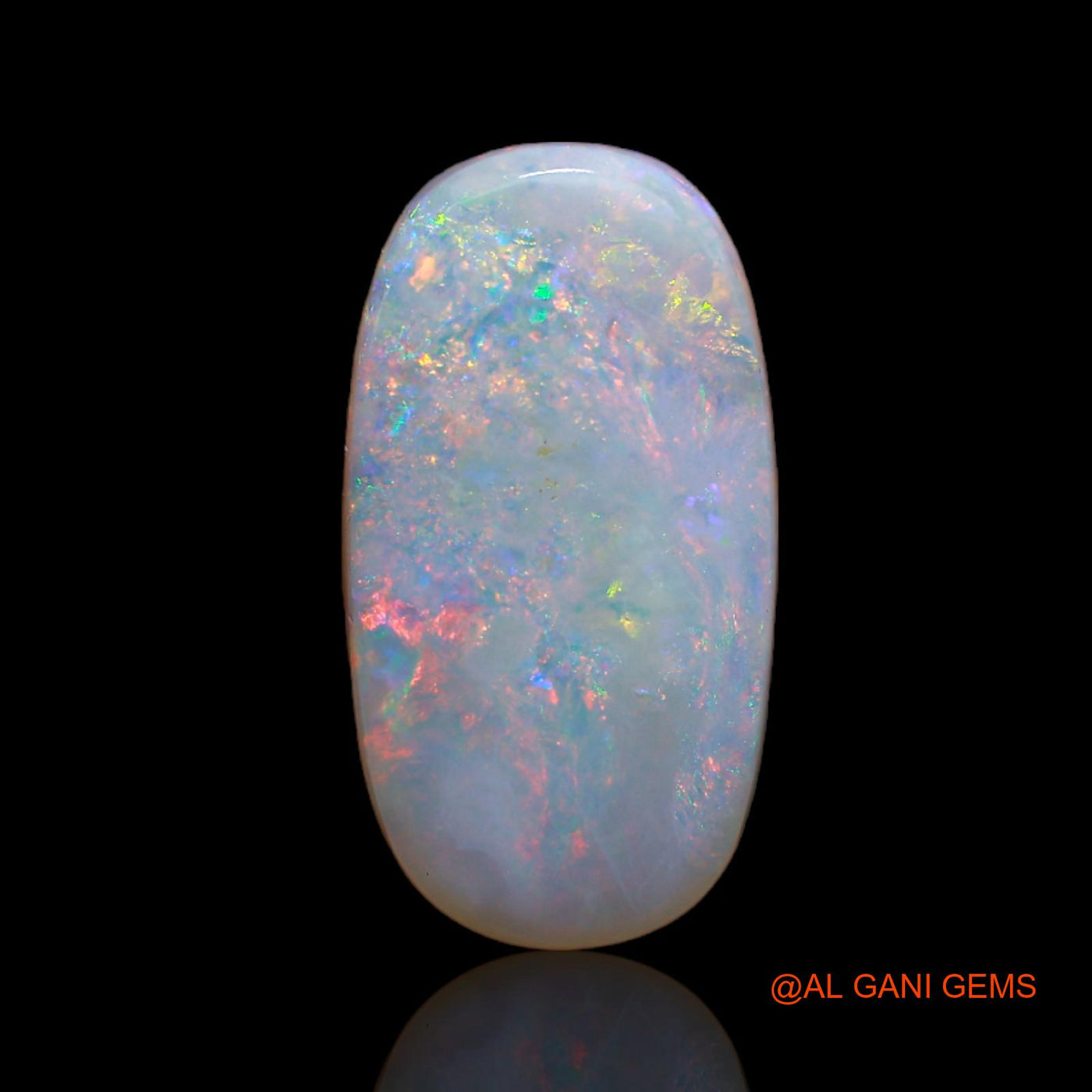 Natural Untreated Fire Opal Loose Gemstone Oval Cabochon From Australia 3.90 Cts 17x9x3 mm AB-131