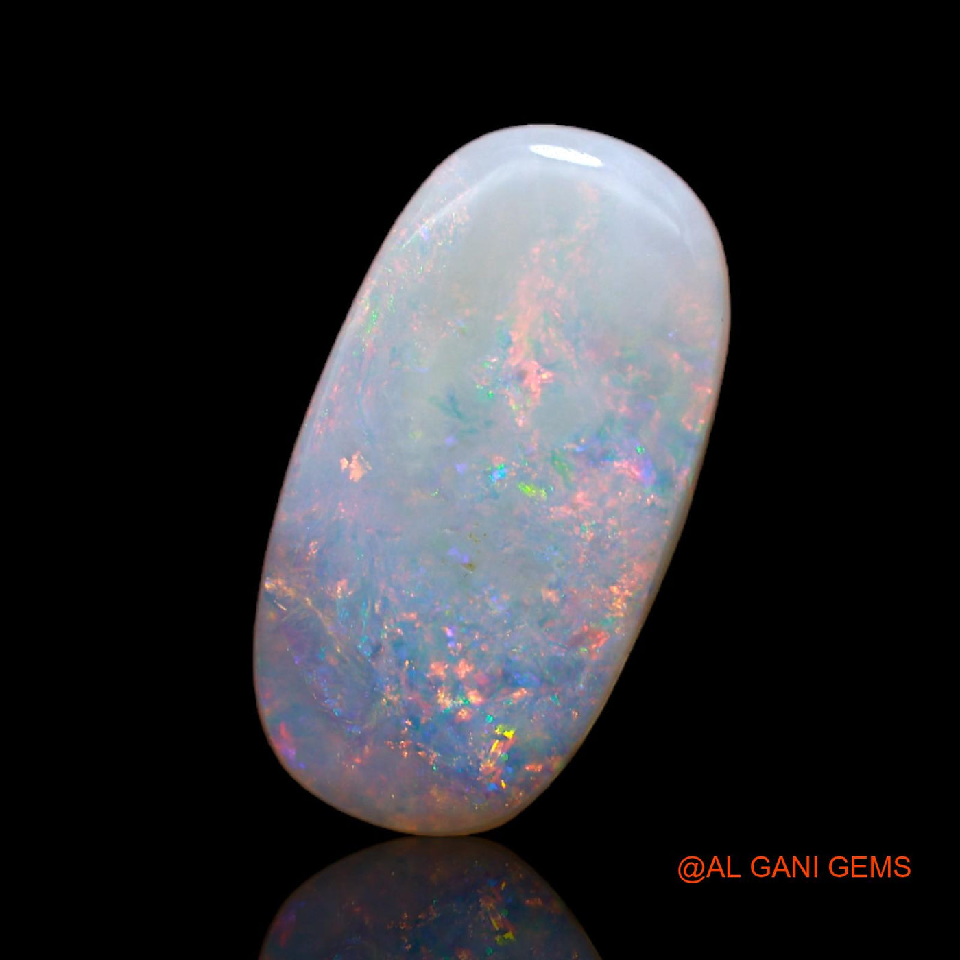Natural Untreated Fire Opal Loose Gemstone Oval Cabochon From Australia 3.90 Cts 17x9x3 mm AB-131