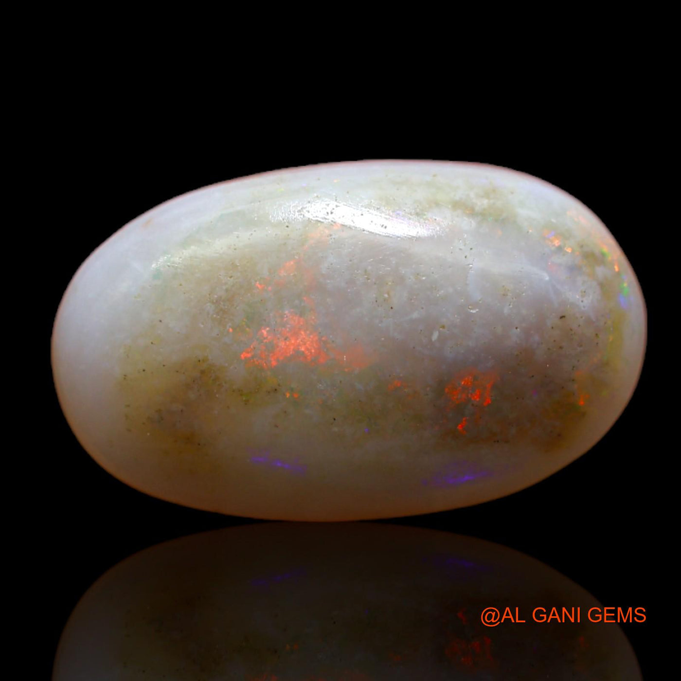 5.20 Cts Natural Australian Fire Opal Oval Cabochon Loose Gemstone For Jewelry 17x10x4 mm AB-133