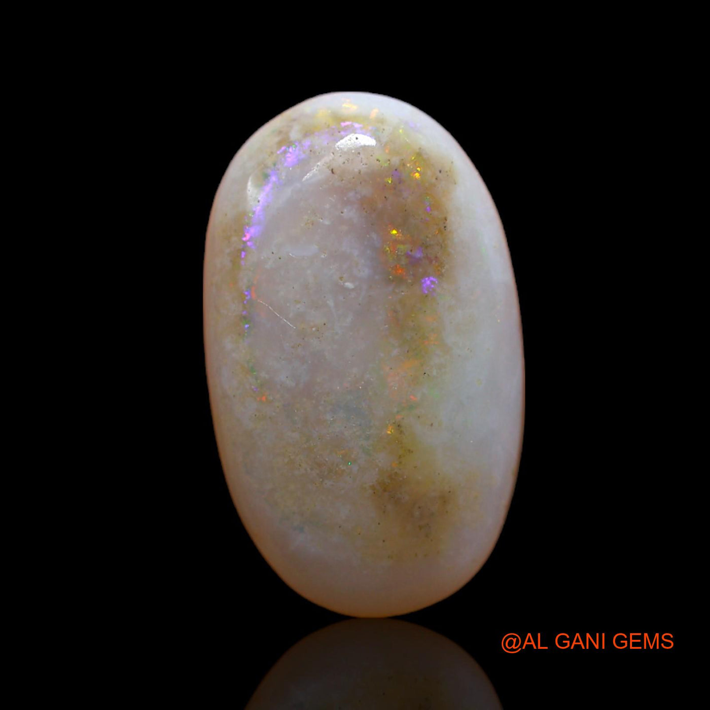 5.20 Cts Natural Australian Fire Opal Oval Cabochon Loose Gemstone For Jewelry 17x10x4 mm AB-133